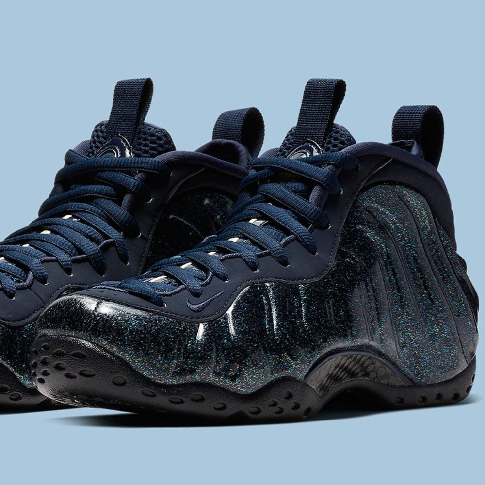 Women Nike Air Foamposite One Obsidian Glitter BOX
